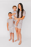 Brown Grid Mama Set