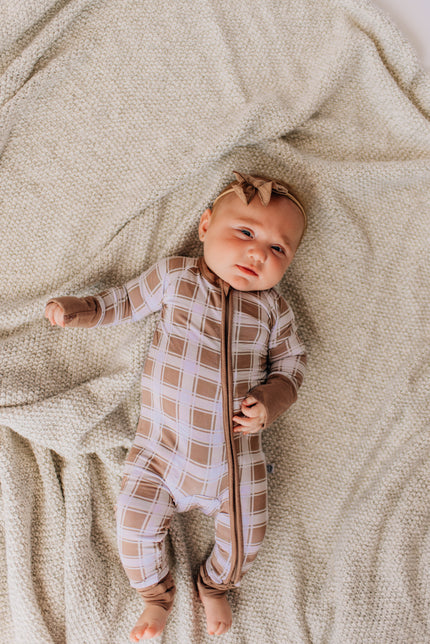 Brown Grid Zippy