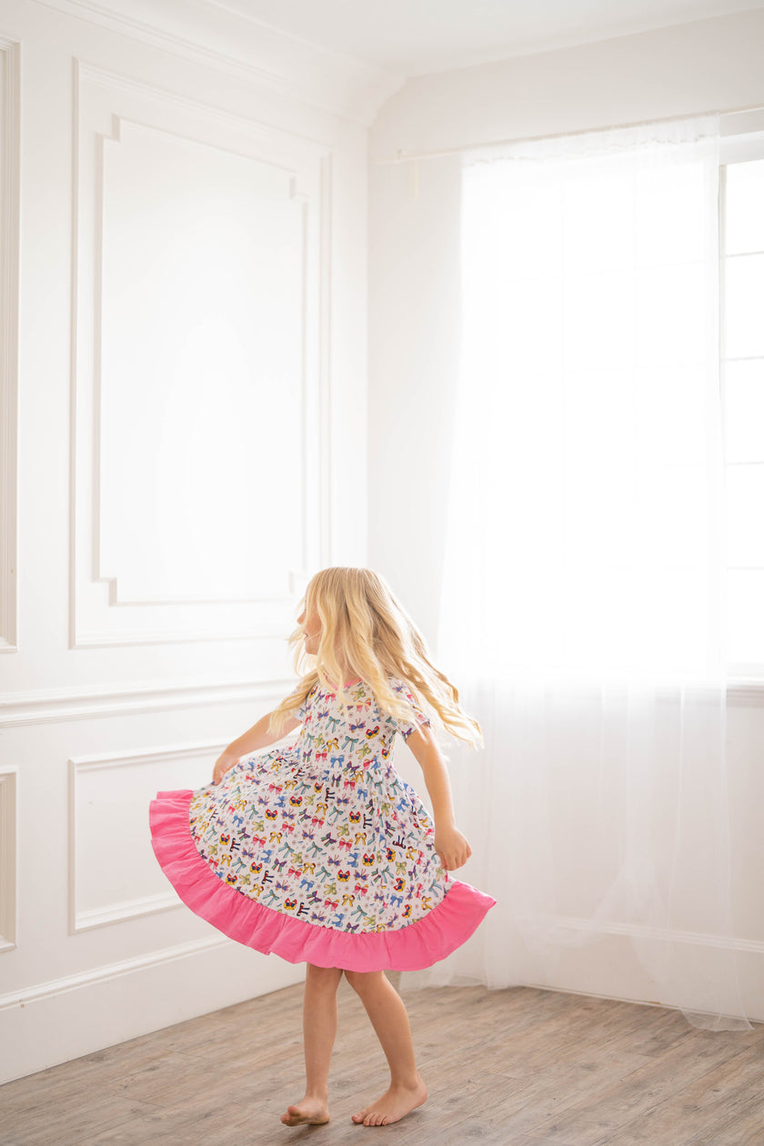Princess Bow Twirl Dress Kloudy Kids Princess Bow Twirl Dress Kloudy Kids